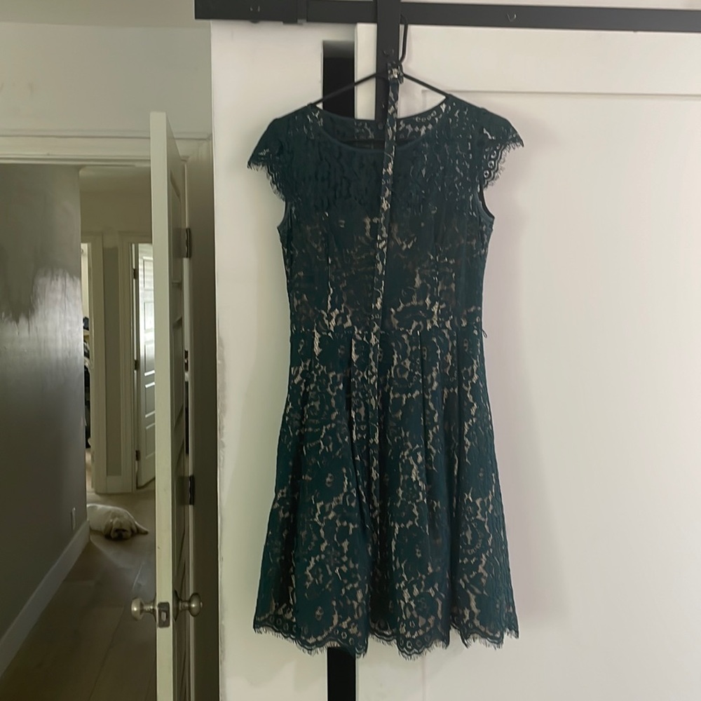Formal evergreen color dress from Nordstroms